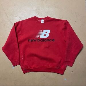 Vintage 90’s Fruit Of The Loom New Balance Logo Crewneck Heavyweight XL